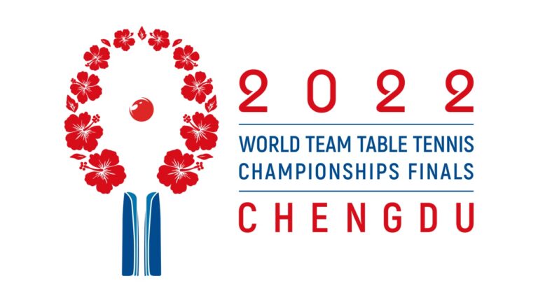 Чэнду представляет свой логотип для финала командного чемпионата мира по настольному теннису 2022 года